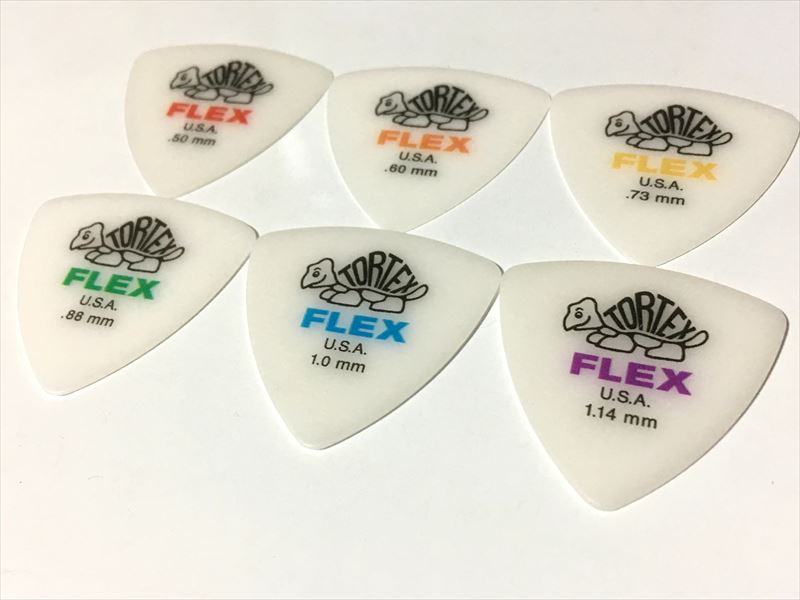 FLEX Tortex オニギリ 68円の厚さ FLEX ピック 68円(税込) Tortex Triangle 456 JIM Dunlop ギター トライアングル ピック
