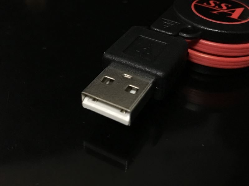 片側は USB SSAの巻取り式USBケーブルが安くて使いやすくて邪魔にならず超快適！【SU2-MIR75R(miniUSB-USB)】 
