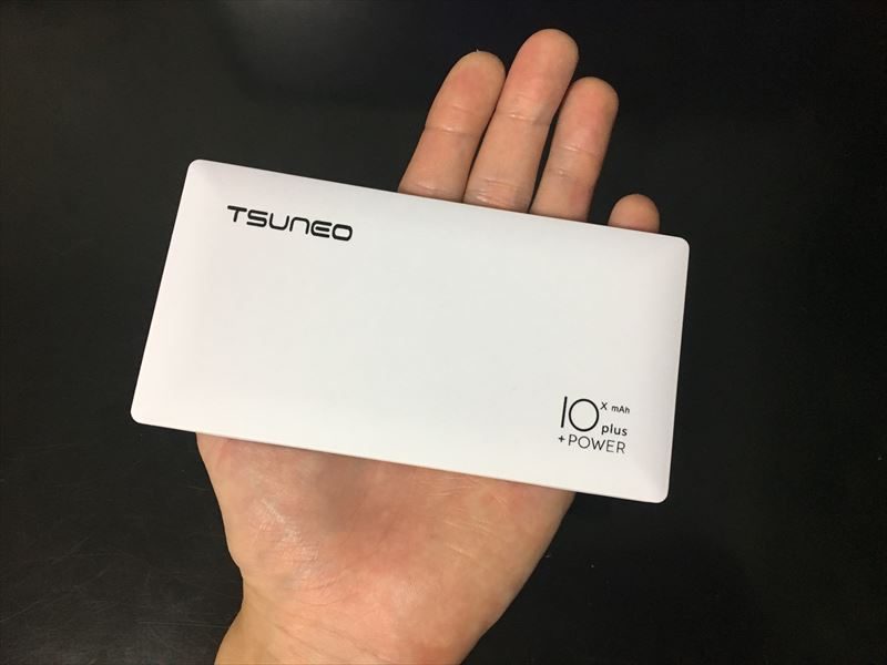 TSUNEOのサイズ・大きさ 【徹底解析】TSUNEO モバイルバッテリー 10000mAhの圧倒的軽さ！ケーブル内蔵！大容量！安さ！ 最強のモバイルバッテリーです！(Dmtown)