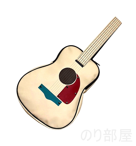 オフホワイトもあります。 fieldlabo おもしろ アコースティックギター型 ショルダーバッグ　　【ダサかわいい！】ギター型 ショルダーバッグが良過ぎてヤバイ！ギター好きにオススメのギターバッグです！