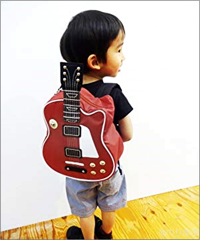 【子供用】[hakka kids ハッカキッズ] オリジナル ギター リュック サック 03001880 【ダサかわいい！】ギター型 ショルダーバッグが良過ぎてヤバイ！ギター好きにオススメのギターバッグです！【楽器型鞄】