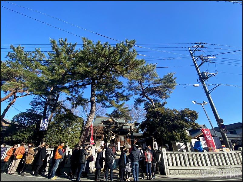 行田忍城下七福神巡りの行田八幡神社で初詣とおみくじ！なで桃も触ってご利益を！ 行田忍城下七福神巡りは徒歩は大変！諦めたけど忍城(のぼうの城)が素晴らしくて観光にオススメ！【正月･七福神】