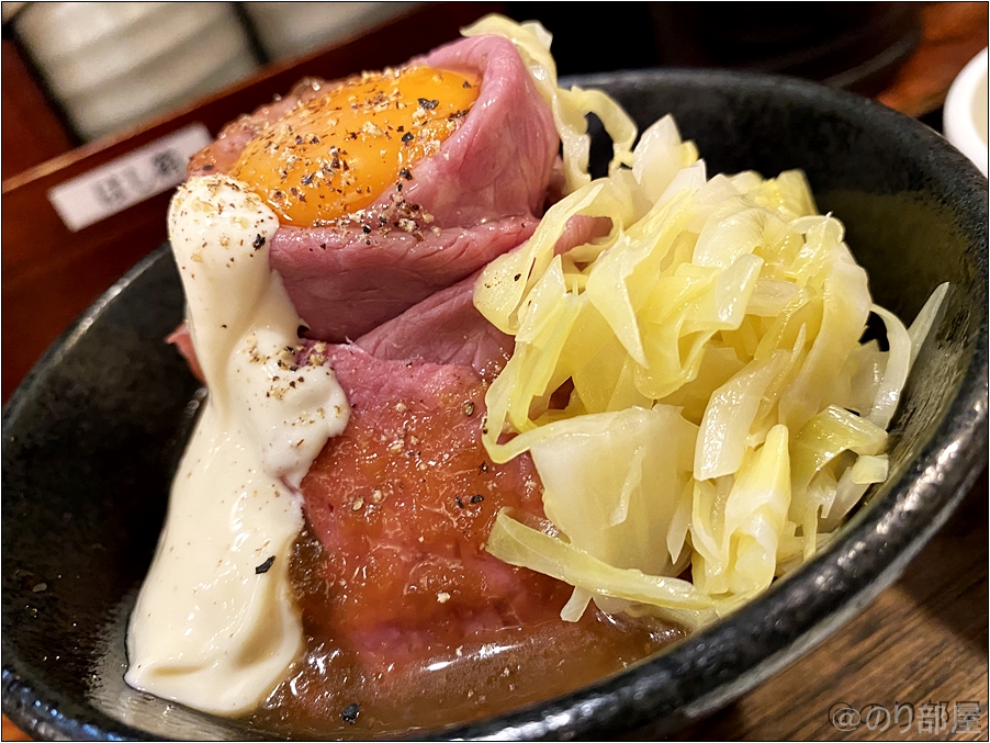 ローストビーフ大野の大野のローストビーフ丼定食 ローストビーフ大野の食べ比べ｡黒毛和牛と普通のローストビーフ丼定食を食べてみた！口コミ･レビュー･感想【秋葉原･原宿】