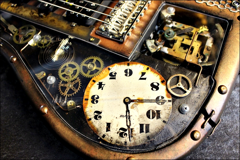 スチームパンク感のあるギターが超カッコイイ!Martper Guitarsの見た目の強さがオススメ！ Martper Guitars Telecaster Type Custom Made Model "Frankenstein Steampunk" 